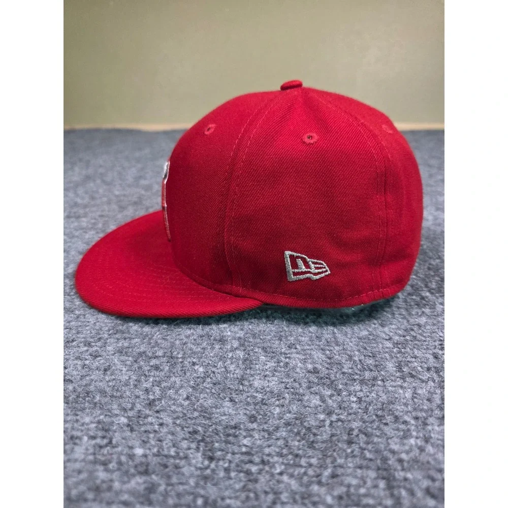 Los Angeles Angels New Era 59FIFTY Fitted Hat Mens 7 1/4 Red MLB On-Field Cap